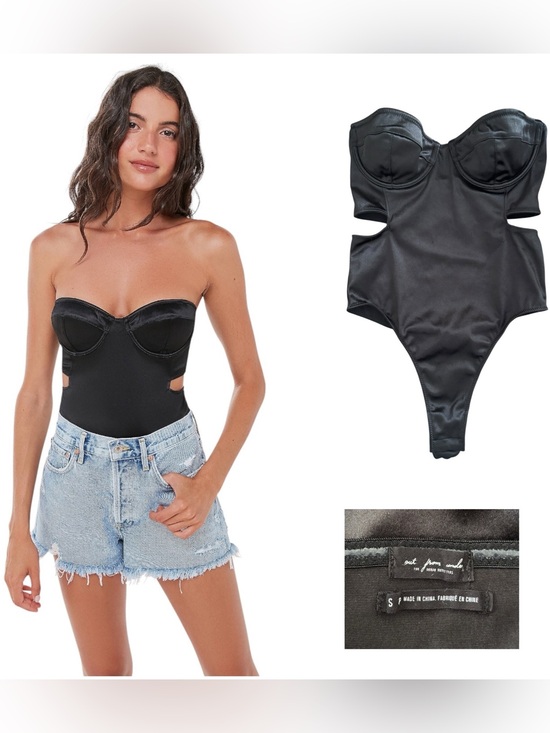Urban Outfitters Tops - Out From Under Cut Out Satin Bustier Bodysuit